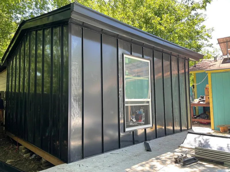 Black standing seam metal wall panels for Metal Roof Installation in Pleasanton